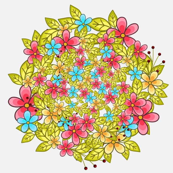 Värikkäitä kukkia Banner — vektorikuva