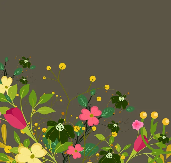 Nature Flowers Background — Stock Vector