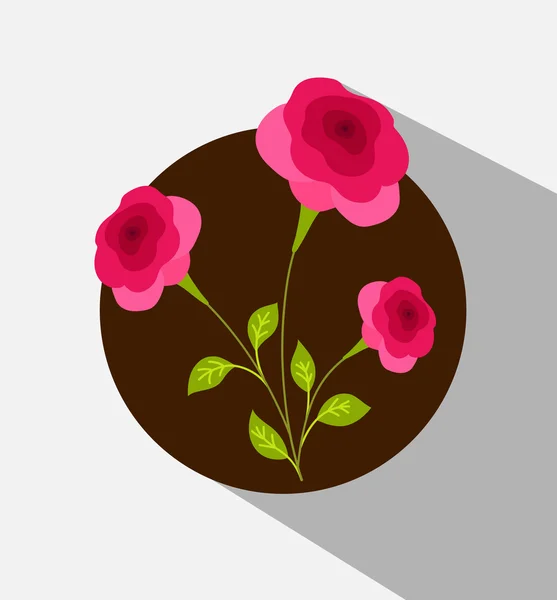 Rosa Gänseblümchen Zweigvektor — Stockvektor