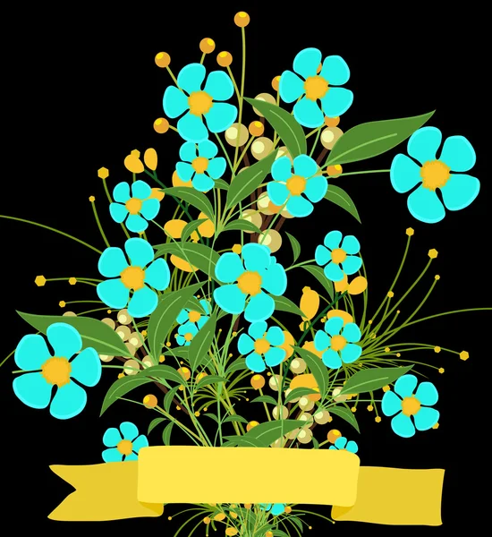 Fleurs fraîches fond de bannière — Image vectorielle