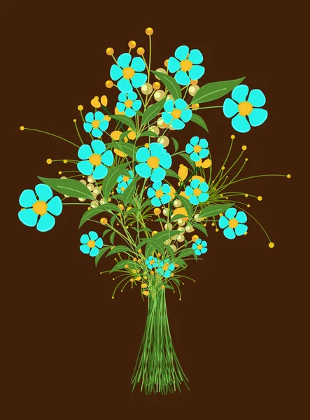 Bouquet de fleurs pour cadeau d'anniversaire — Image vectorielle