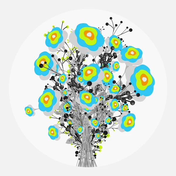 Fleurs artificielles Bouquet vecteur — Image vectorielle