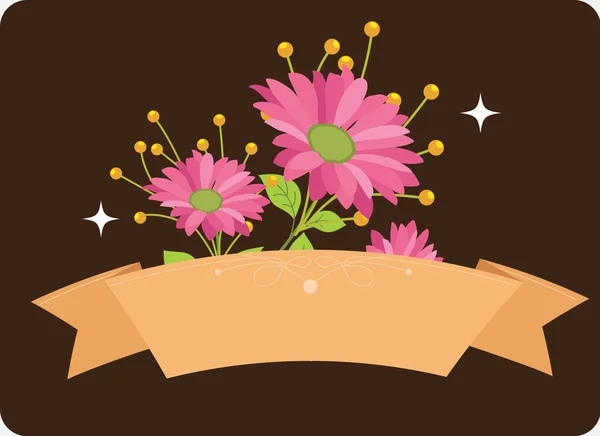 Εορταστική λουλούδια Banner — Διανυσματικό Αρχείο