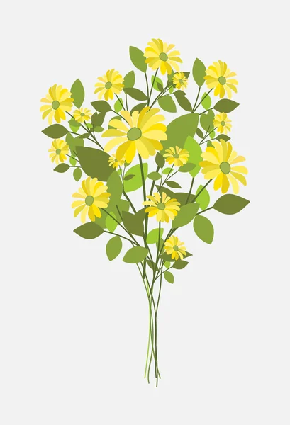 Bos van verse bloemen — Stockvector