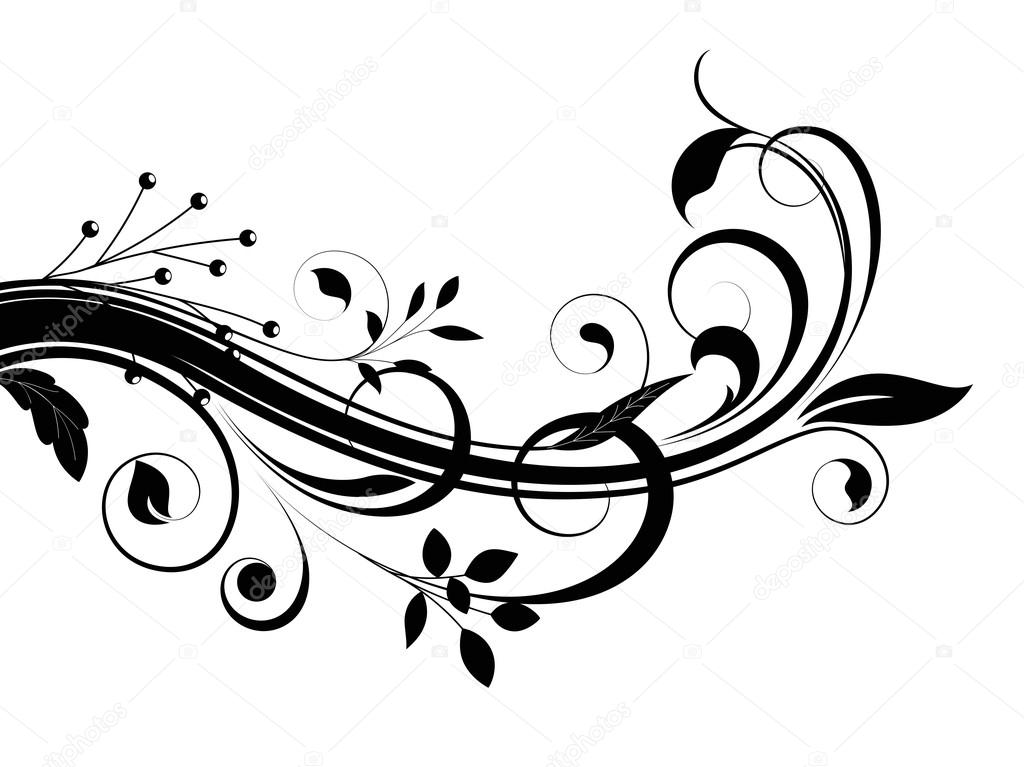 Floral Shape Vector — Stock Vector © baavli #125473382