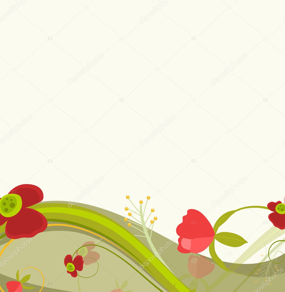 Spring Flower Element Vector Background