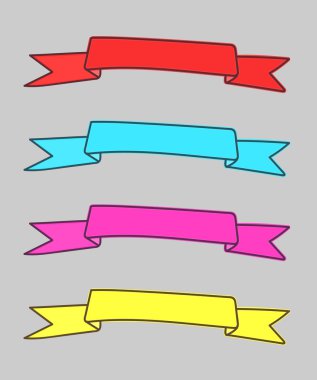 Renkli şenlikli şerit afiş