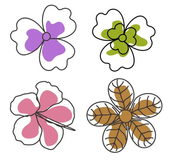 Disegno Arte dei Fiori — Vettoriale Stock