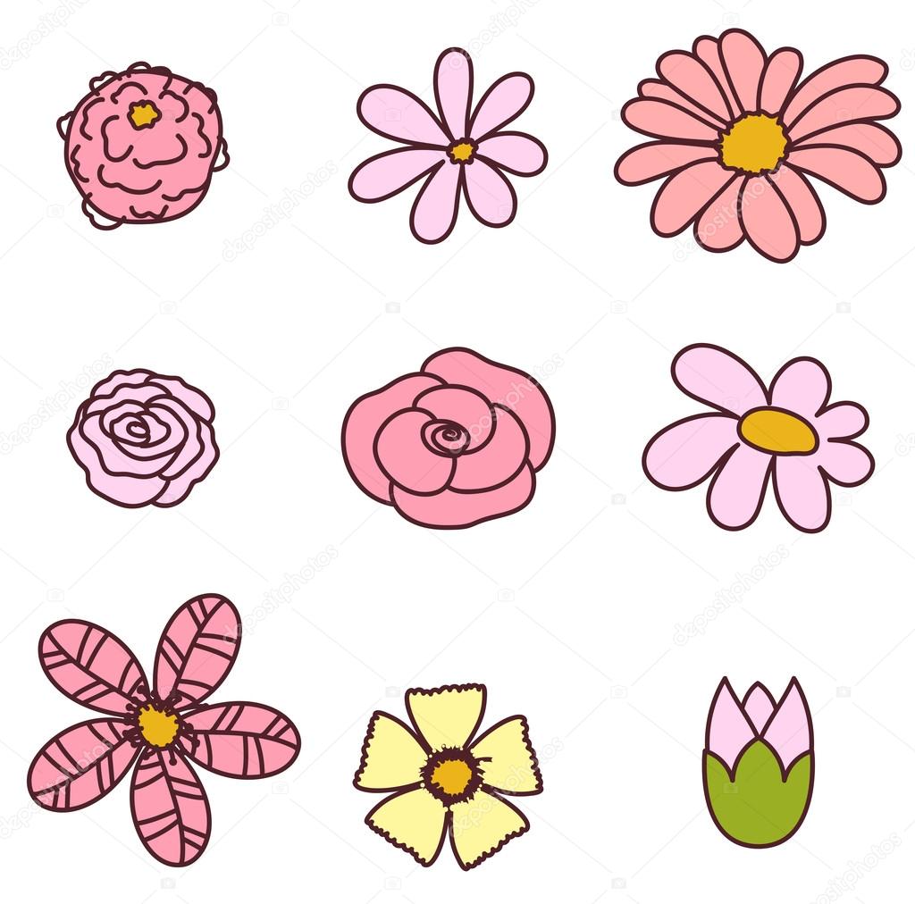 Colored Flowers Collection