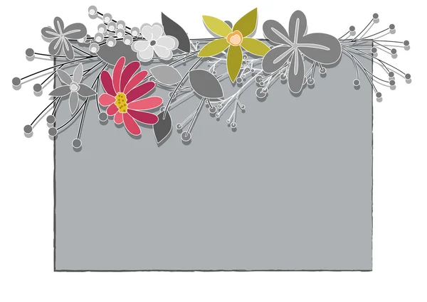 手描きの花のベクトルの背景 — ストックベクタ