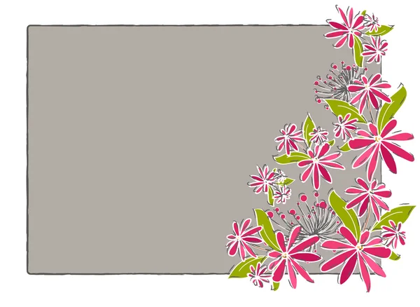 Bannière de fleurs fantaisie vecteur — Image vectorielle