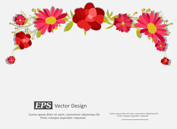 Organic Flowers Vector Template — Stock Vector