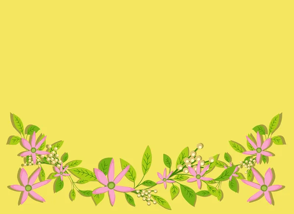 Jahrgang Blumen Zweig Hintergrund — Stockvektor
