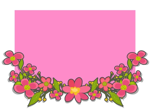 Romantische Blumen Rahmenvektor — Stockvektor