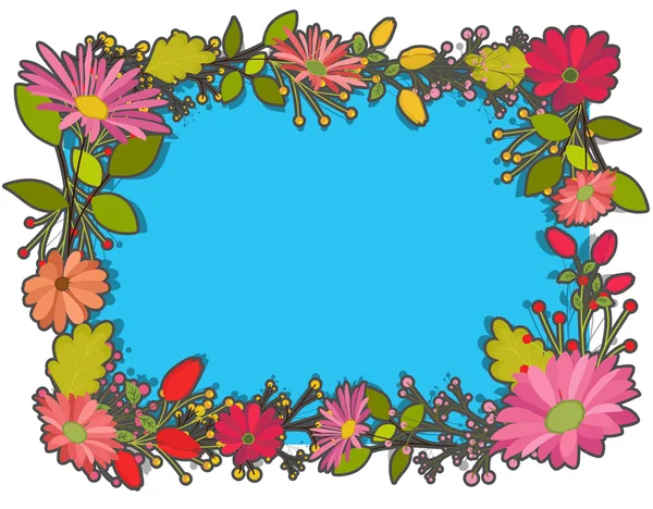 Natal flores Frame Design — Vetor de Stock