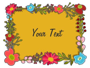 Elegance çiçekli çerçeve