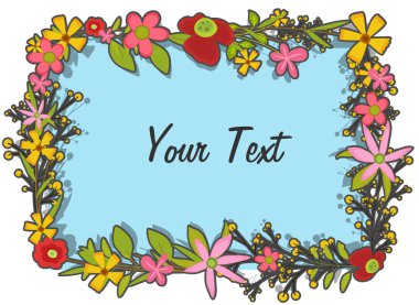 Vintage yeşillik çerçeve