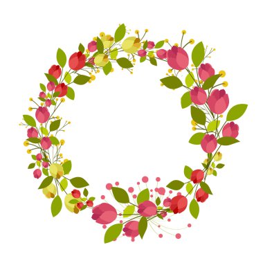 Yeşillik Twigs vektör çerçeve