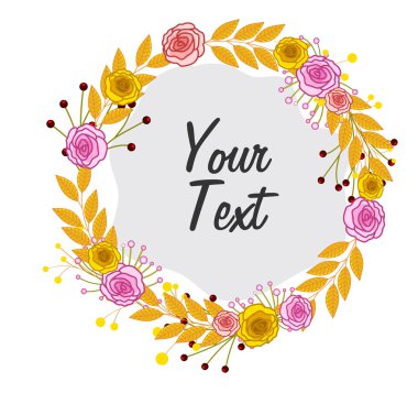 Çelenk Banner vektör tasarımı