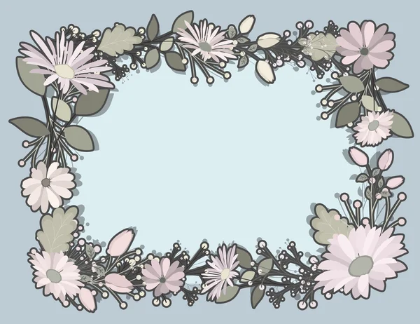 Ossatures Vintage fleurs — Image vectorielle