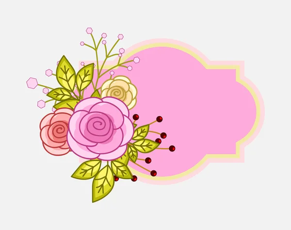 Banner de flores festivas — Vector de stock