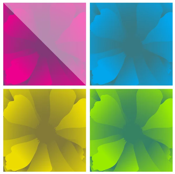 Fondo de flores de color abstracto — Vector de stock