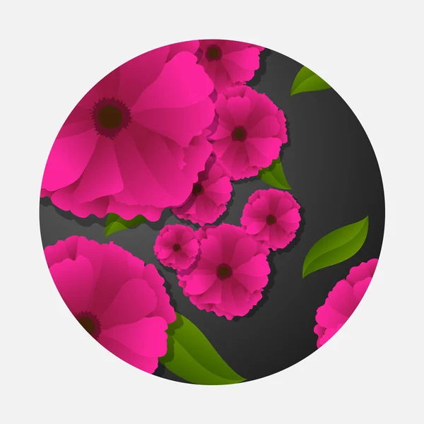Růžové květy pozadí — Stockový vektor