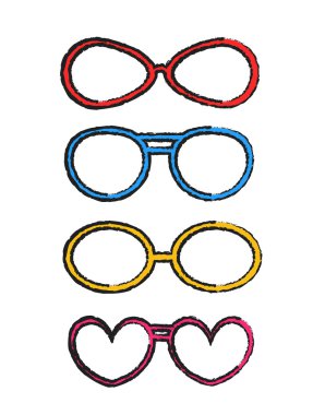 Rough Colored Fancy Goggles Frames