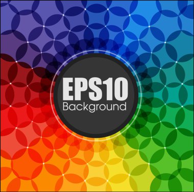 Renkli Daireler geometrik desen afiş