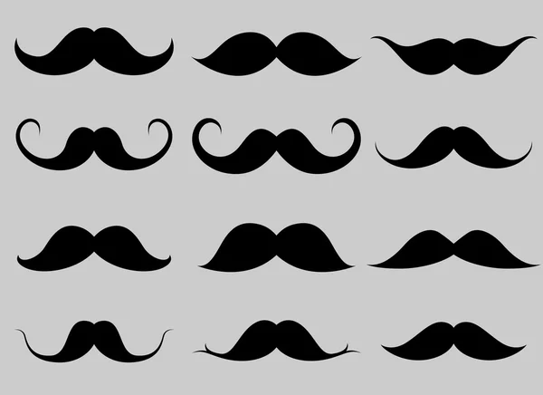 Moustaches Shapes Set — Stock Vector