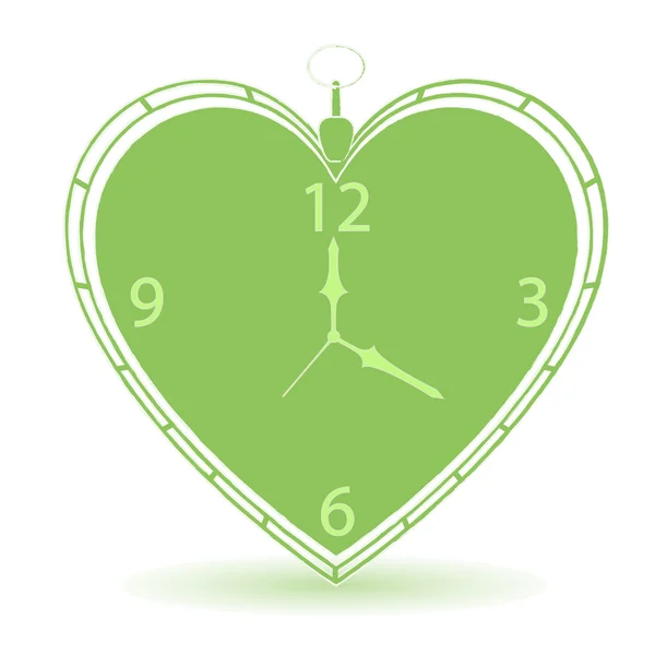 Вінтажний годинник форми серця Вектор — стоковий вектор