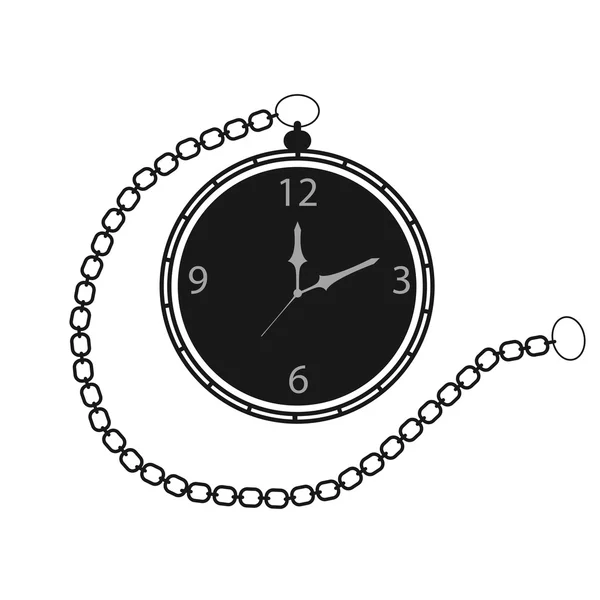 Vieille horloge de poche antique vecteur — Image vectorielle