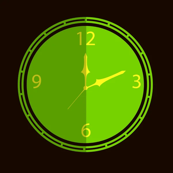 Retro Rounded Clock Vector — Stock Vector