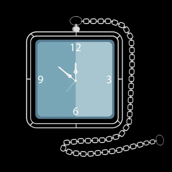 Карманные часы с цепью — стоковый вектор