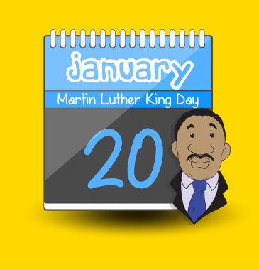 Martin Luther King günü takvimi karakter vektör