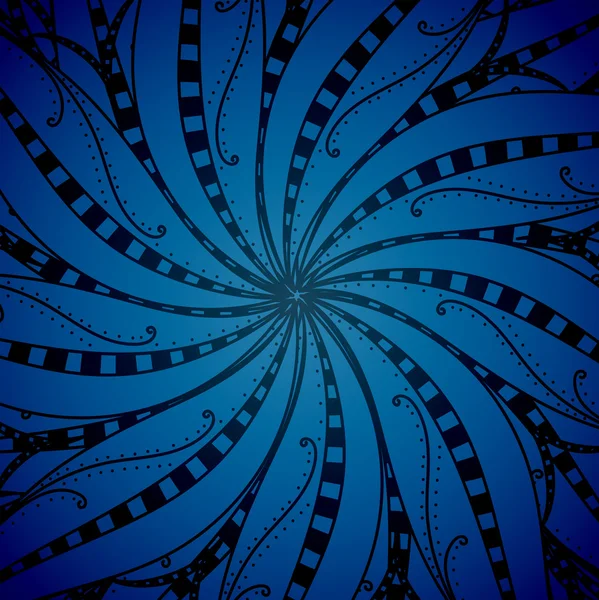 Resumen azul florecer patrón fondo — Vector de stock