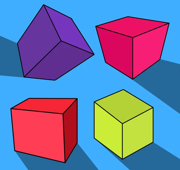 다채로운 선물 상자 포장 — 스톡 벡터