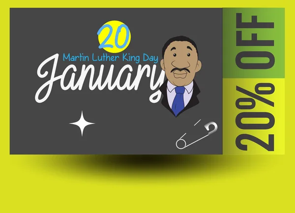 Martin Luther King Day coupon de réduction — Image vectorielle