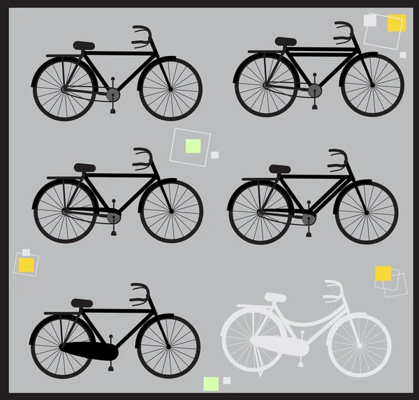 Indian Cycles Shapes and Silhouettes — Stock Vector