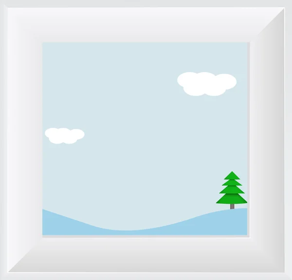 Paisaje marco de imagen — Vector de stock