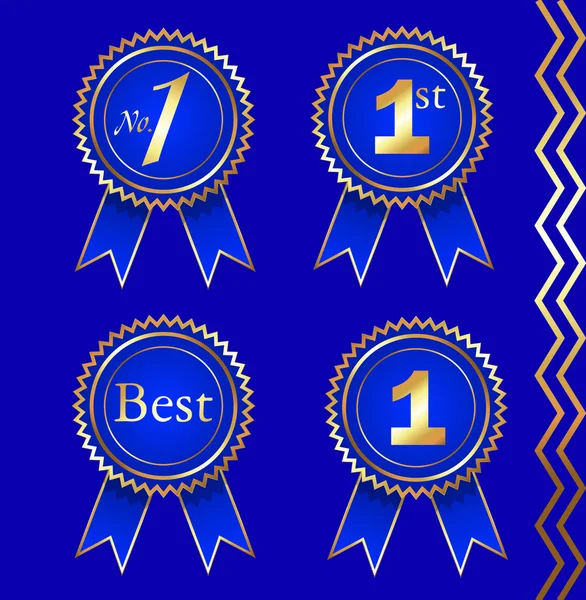 Award Ribbon Badges Vectors — Stock Vector