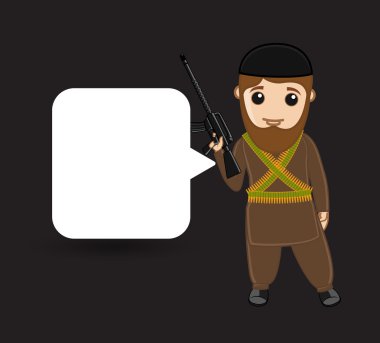 Konuşma afiş ile İslami terör