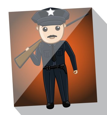 Tüfek vektör ile silahlı