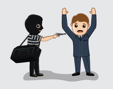 Soyguncu bir işadamı için tehdit