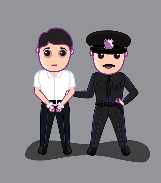 Поліція заарештувала бізнесмена шахрайства — стоковий вектор
