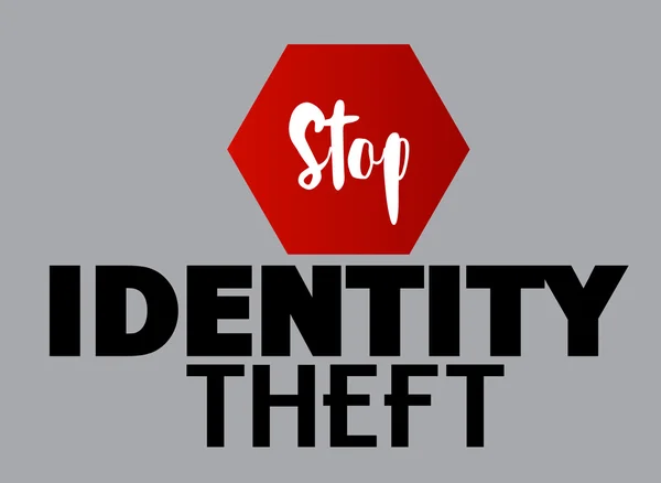 アイデンティティ盗難ベクトル概念を停止します。 — ストックベクタ