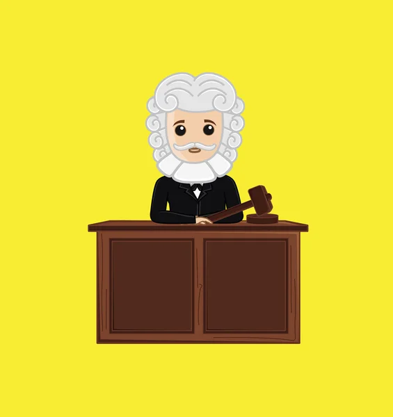 法廷で裁判官します。 — ストックベクタ