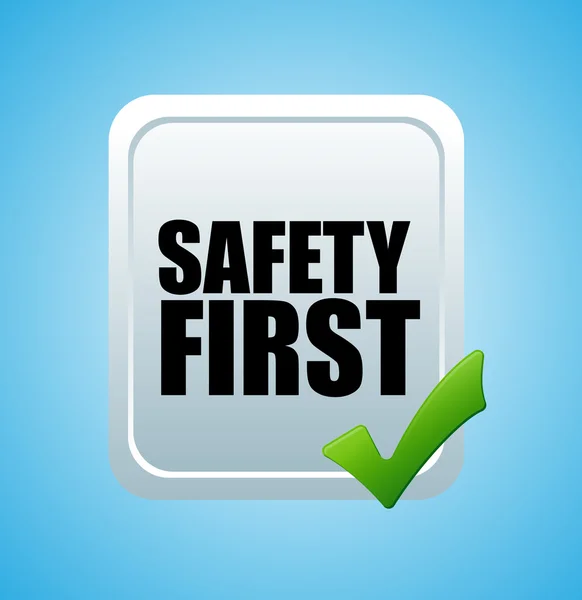 Safety First Vektor Banner — Stockvektor