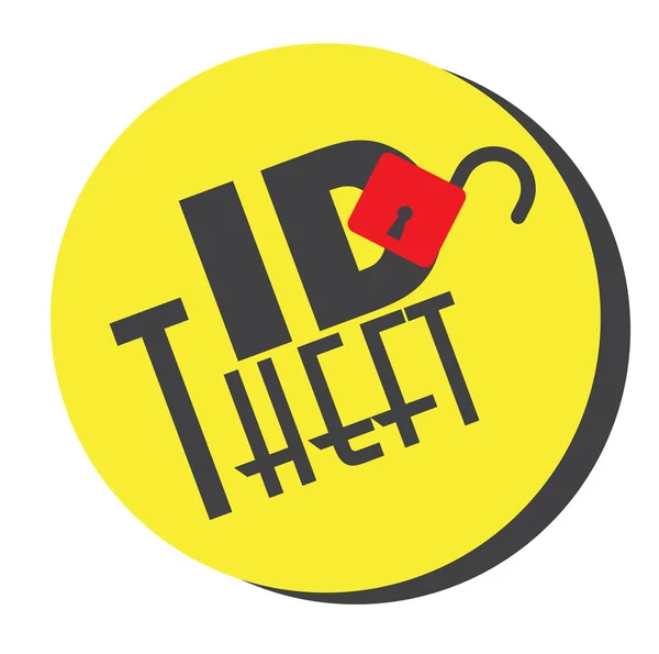 ID Theft Vector Concept Banner — Stock Vector