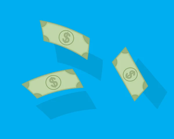 Zwevende geld Concept — Stockvector